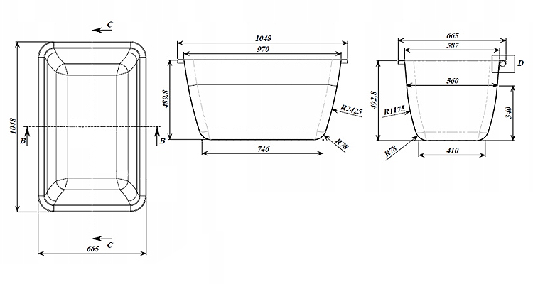 Kastry polietylenowe 200 l