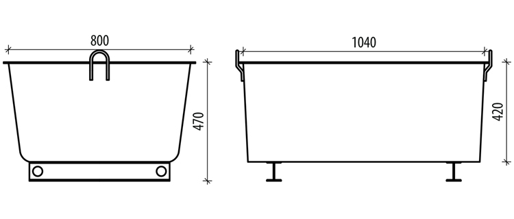 Kastry stalowe 300 l